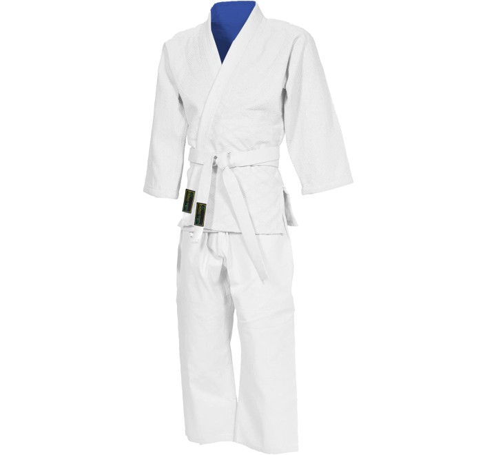 Judogi Kimono Judo Ju Jitzu Double Face Blue White Professional 100% cotton